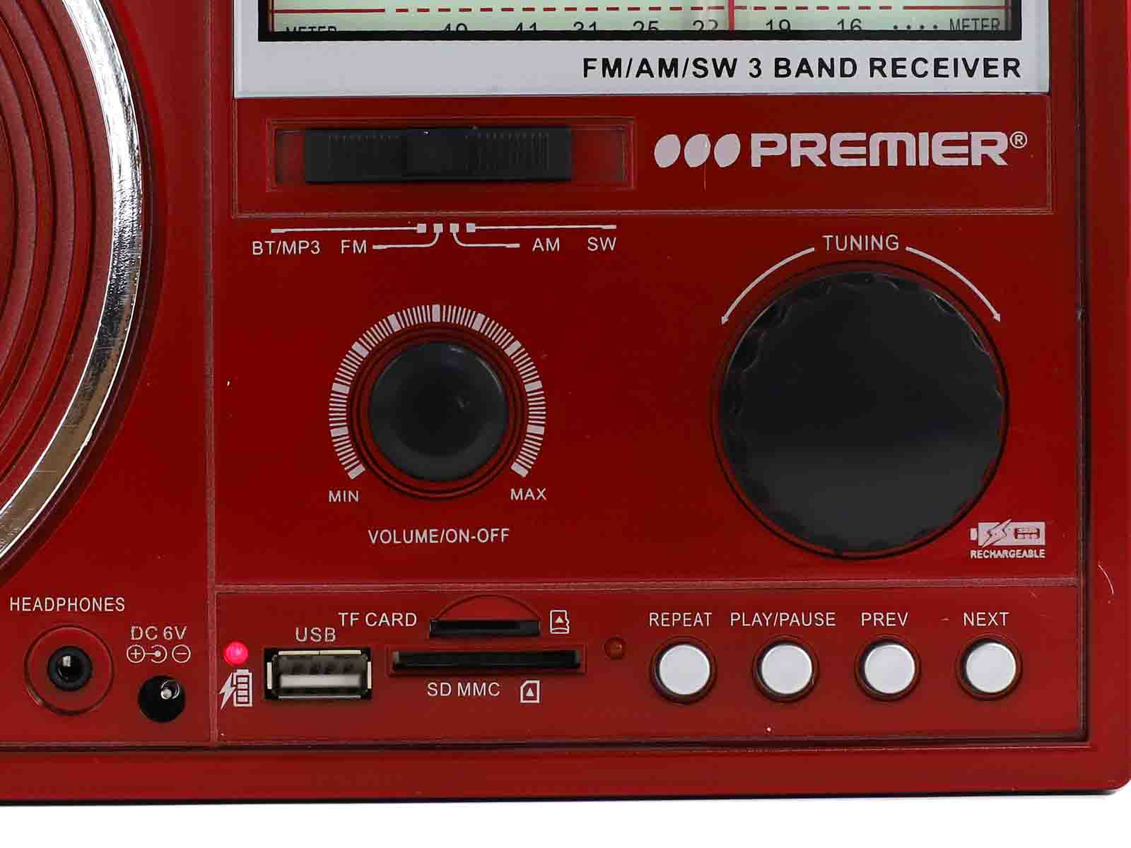 Productos Premier  Radio Portátil Multimedia Con Batería Recargable