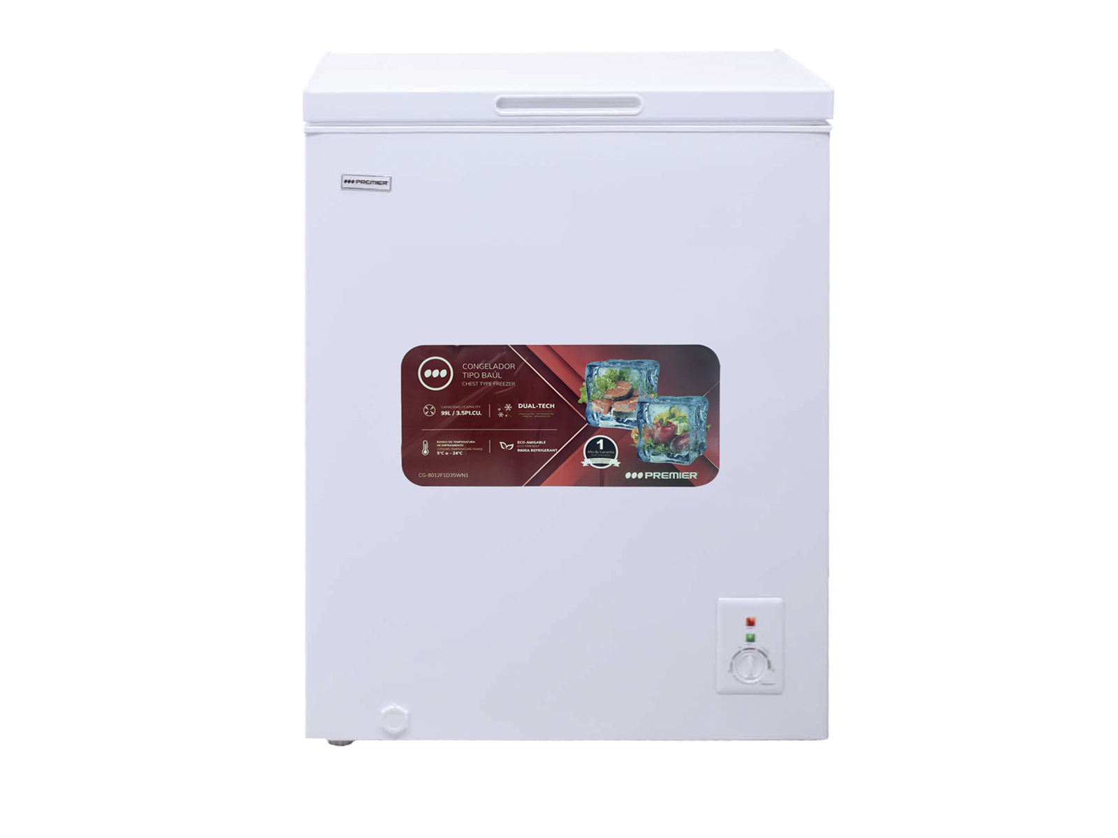 Imagen de producto Congelador tipo baul 99l/3.5pc, blanco 1