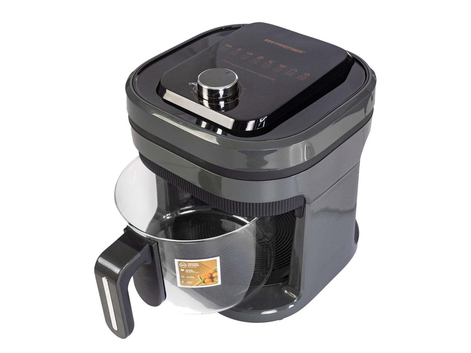 Imagen de producto Freidora sin aceite 3.3l, gris oscuro 5