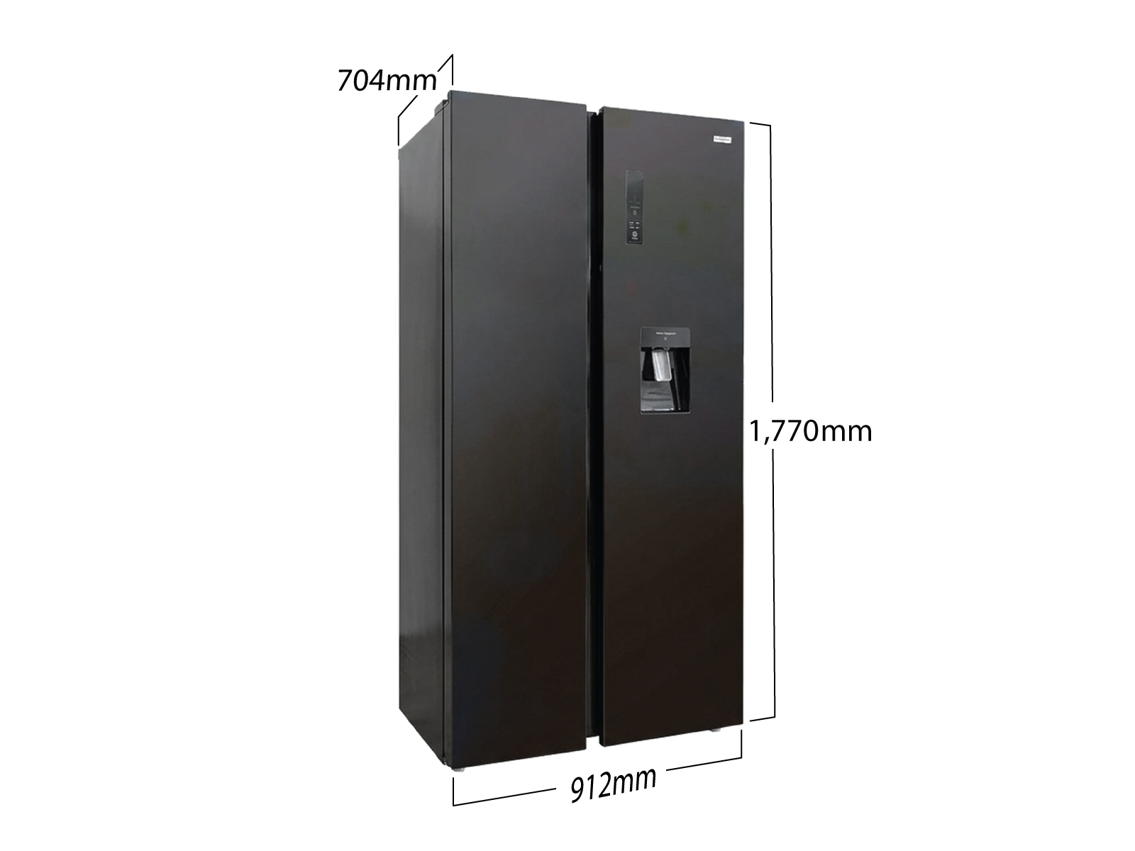 Imagen de producto Nevera 559l/19.7pc (nf) side by side, c/da, acero inoxdable negro 2
