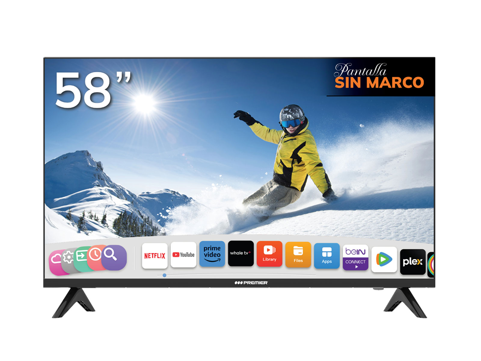 Imagen de producto Tv 58” uhd smart c/dvb-t2, android (whale os), sm, c/cr voz 1