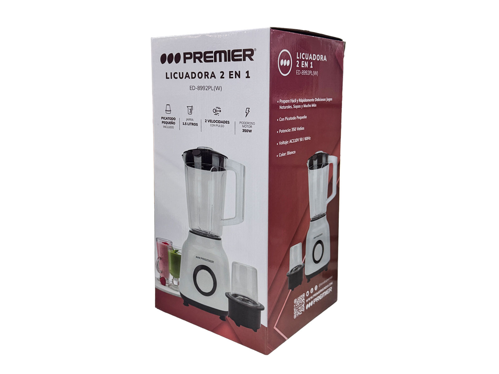 Imagen de producto Licuadora 2 en 1 (1.5l) c/jarra de plástico, 2 velocidades 8