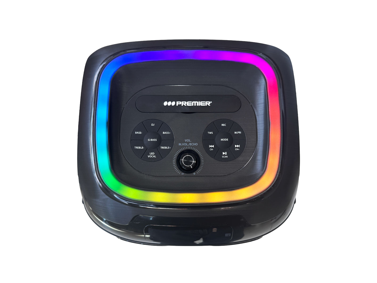 Imagen de producto Bocina 12” rec/fm/bt/usb/aux/tws/tf c/cr, mic inalambrico 7