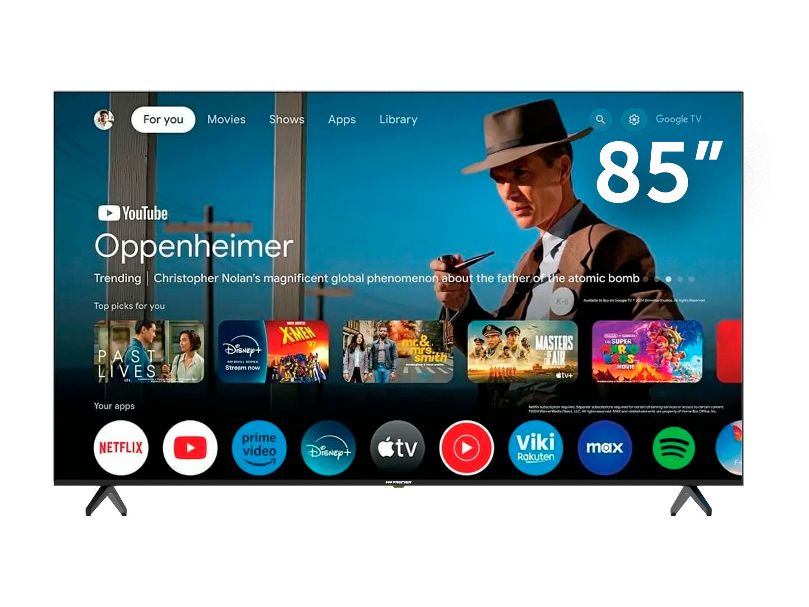 Imagen de producto Tv 85” qled smart, dvb-t2, dolby, google 5.0 c/voz cr 1
