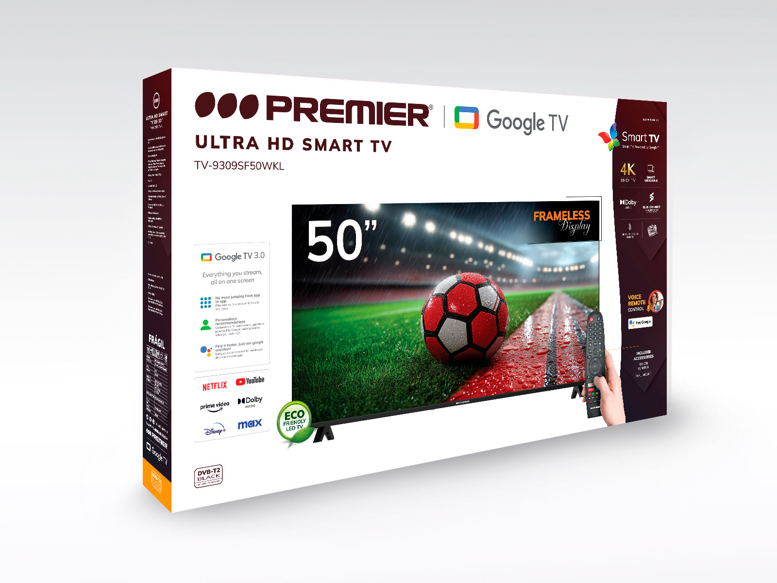 Imagen de producto Tv 50” uhd smart c/dvb-t2, google 5.0, sm, 1 c/r voz 2