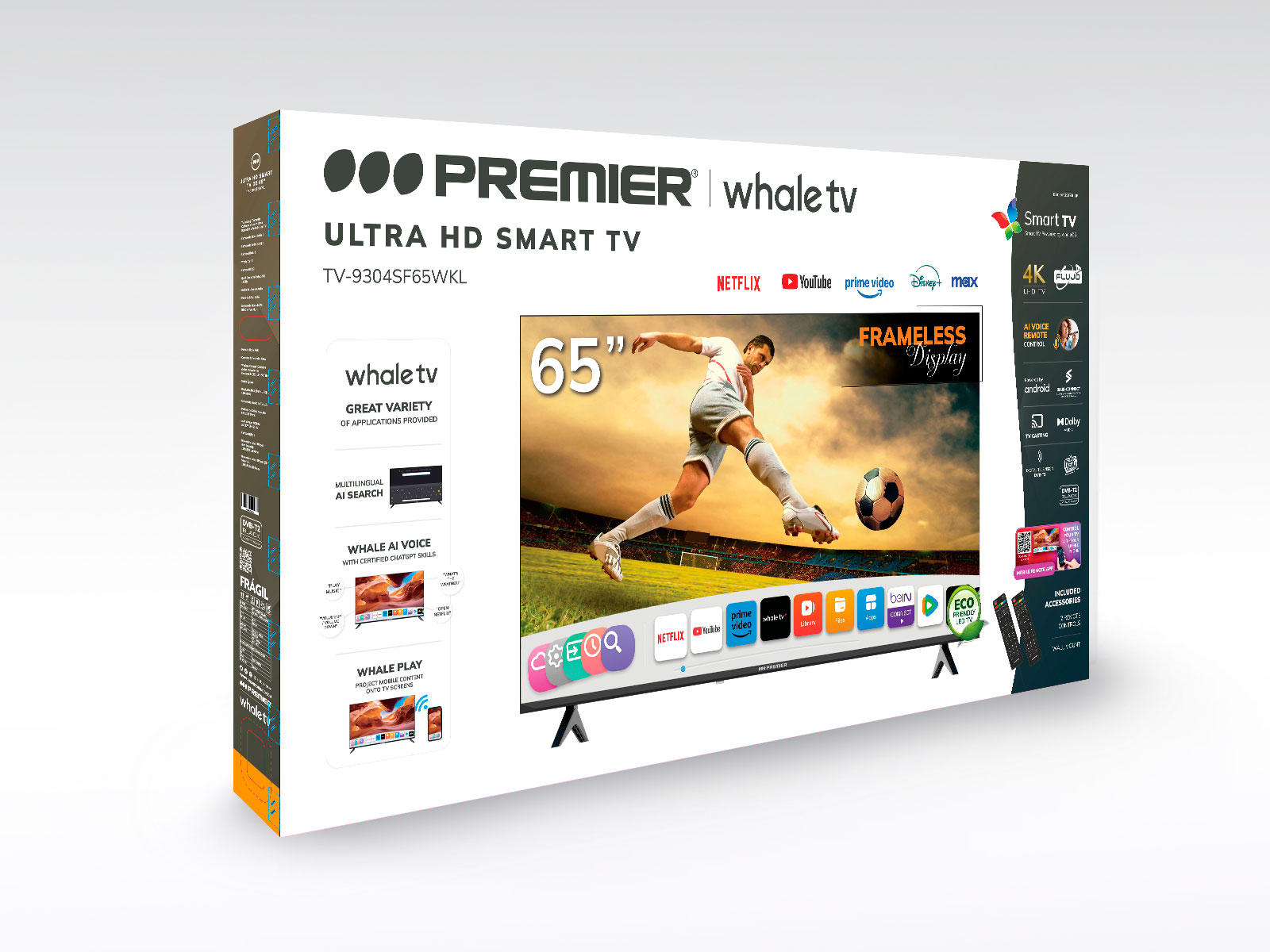 Imagen de producto Tv 65” uhd smart c/dvb-t2, android (whale os), sm, c/cr voz 2