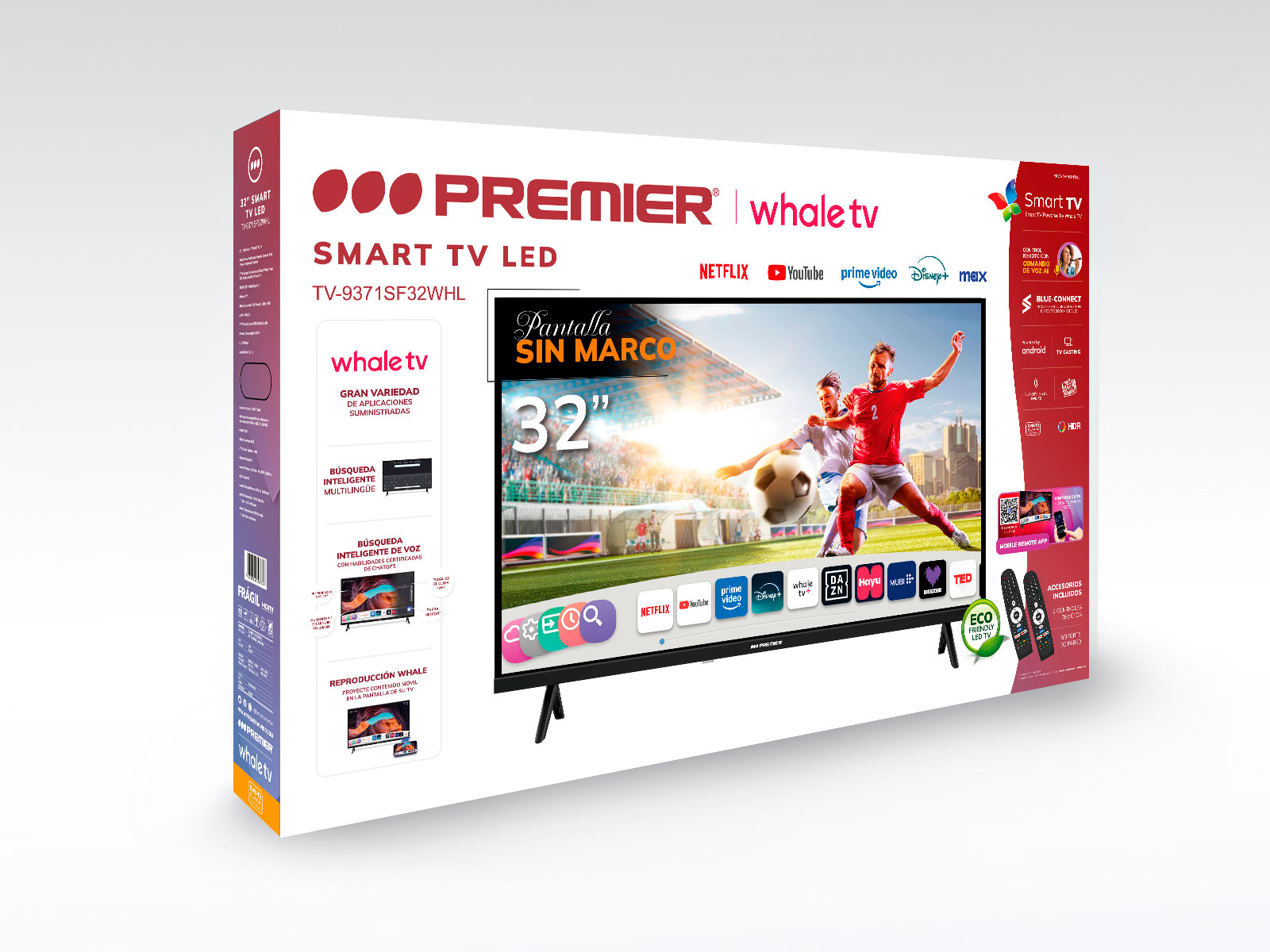 Imagen de producto Tv 32” hd smart c/dvb-t2, android, (whale os), sm, c/cr voz (1+1) 2