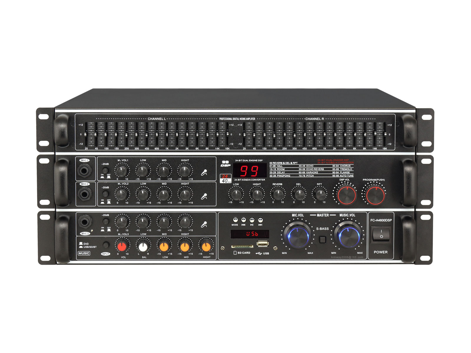 Imagen de producto Amplificador karaoke usb/sd/fm/mic 1