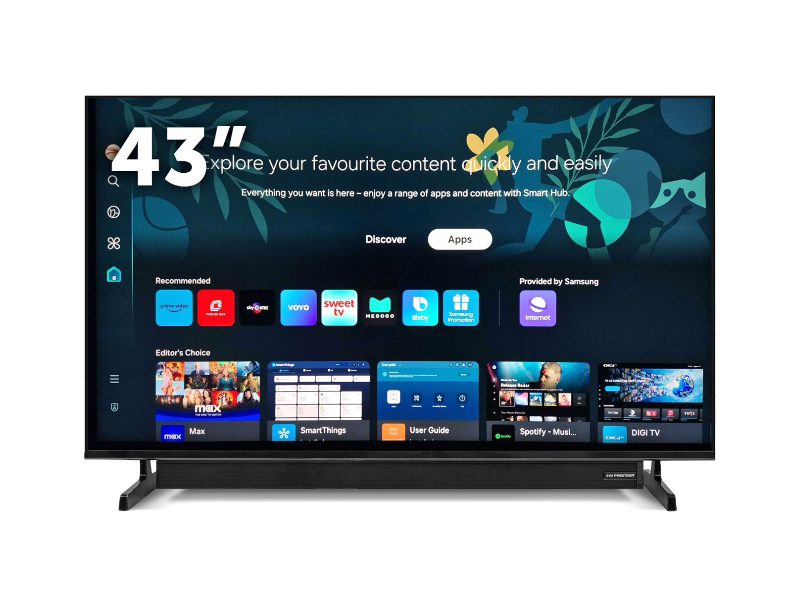 Imagen de producto Tv 43” fhd smart c/dvb-t2, tizen, sm, c/cr voz (1+1) 1