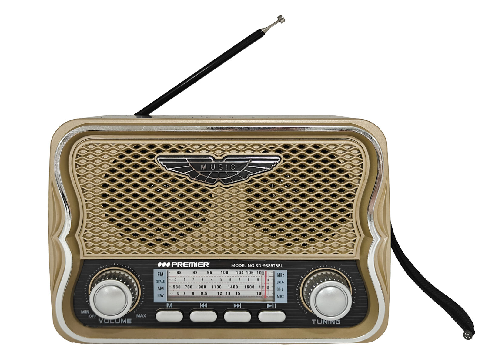 Imagen de producto Radio portatil 3 bandas am/fm/sw/bt/usb/tf 0