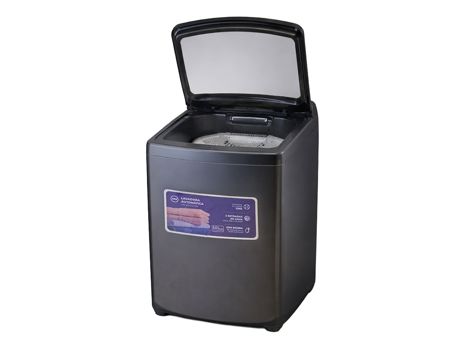 Imagen de producto Lavadora automática 12kg, c/función de autolimpieza y secado al aire 6