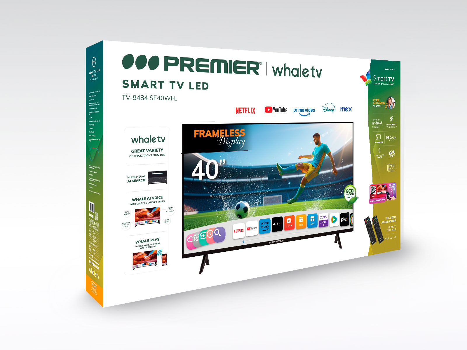 Imagen de producto Tv 40” fhd smart c/dvb-t2, android (whale os), sm, c/cr voz 2