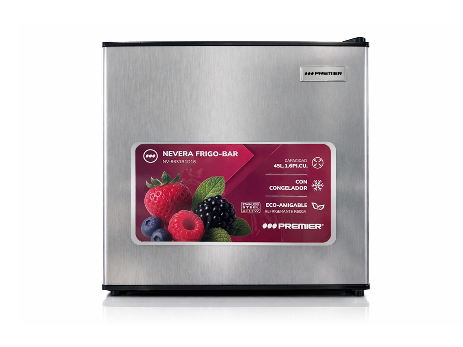 Imagen de producto Nevera 45l/1.6p.c (f), acero inoxidable 0