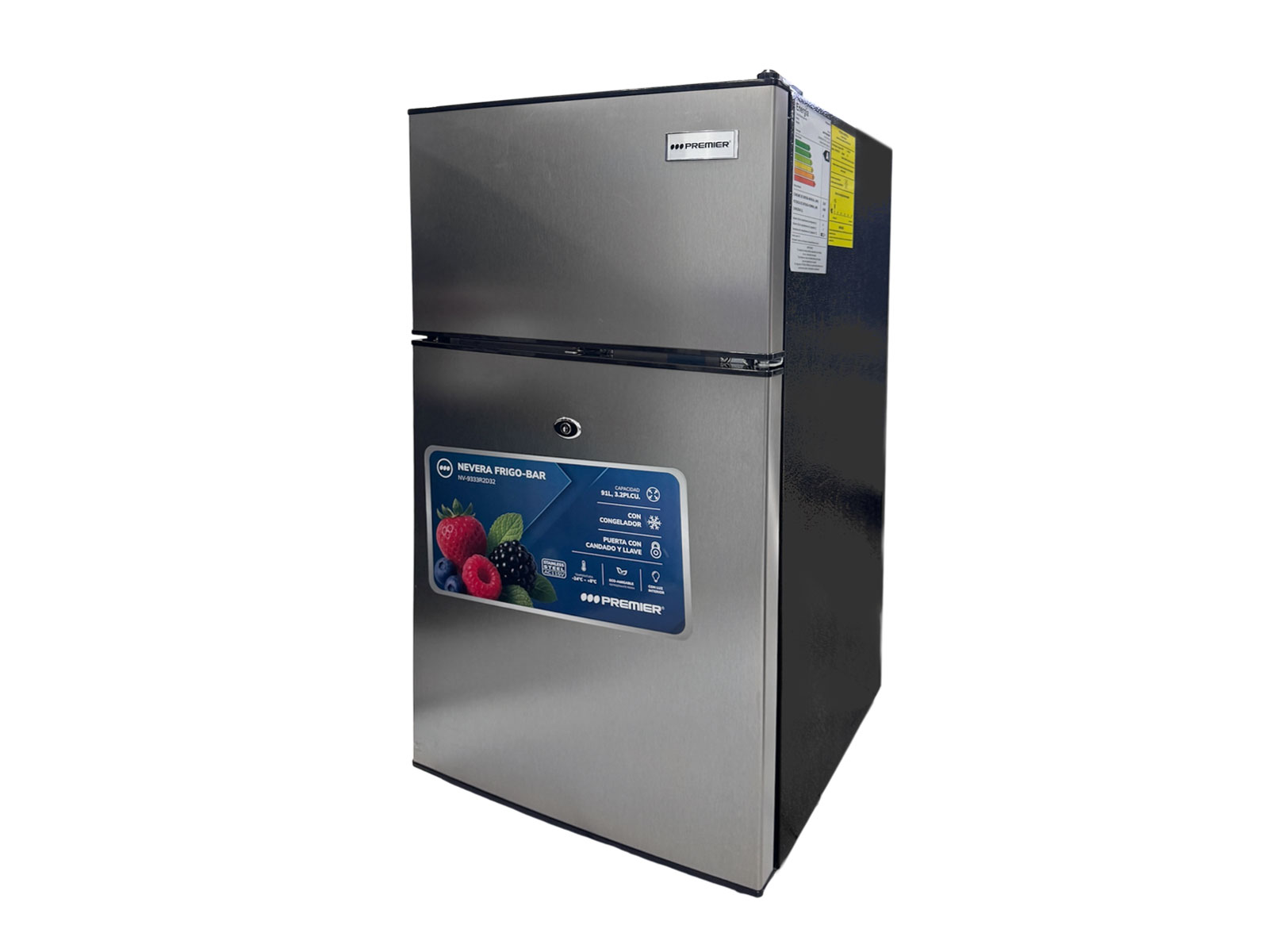 Imagen de producto Nevera 91l/3.2p.c (f), acero inoxidable 2