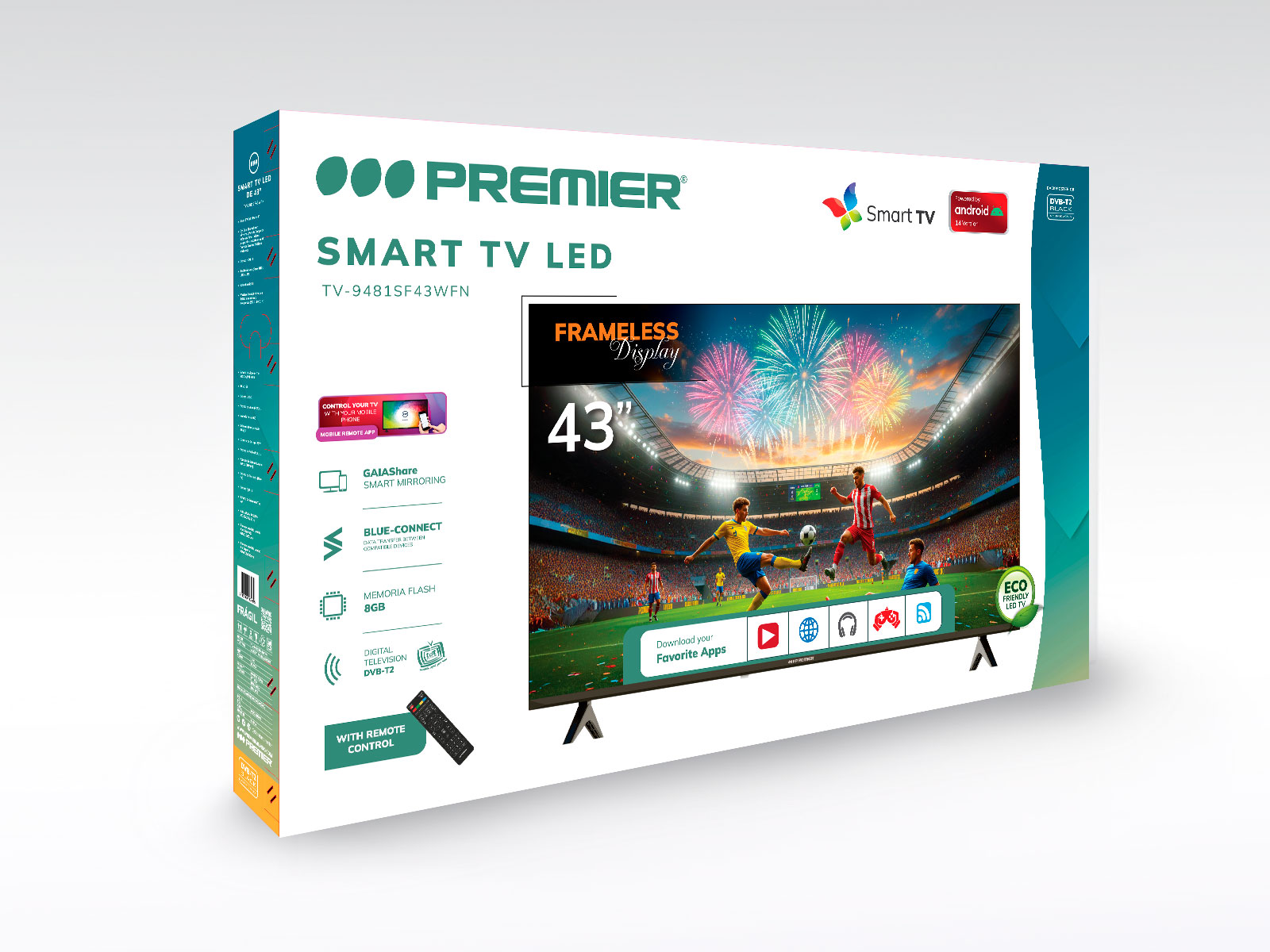 Imagen de producto Tv 43” fhd smart c/dvb-t2, android, sm, c/cr 2