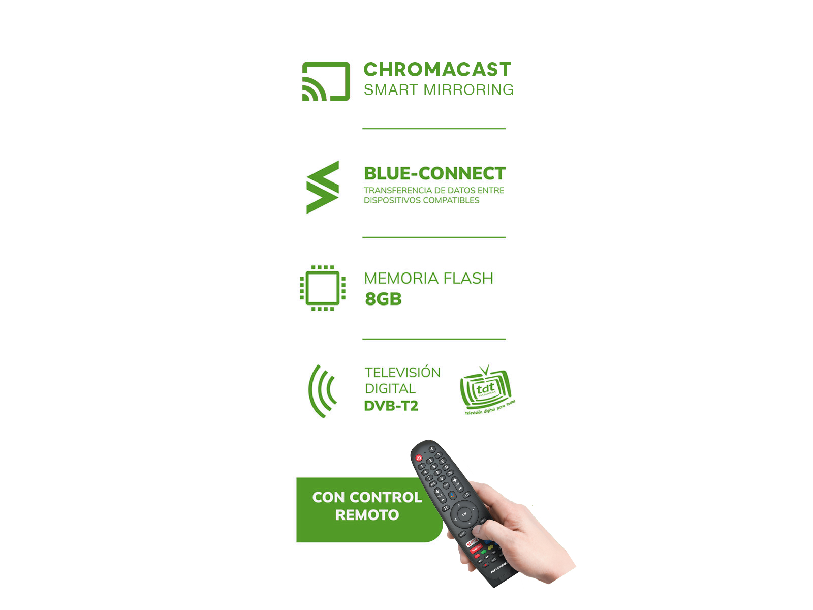 Imagen de producto Tv 43” qled smart c/dvb-t2, google 5.0, sm, 1 c/r voz 4