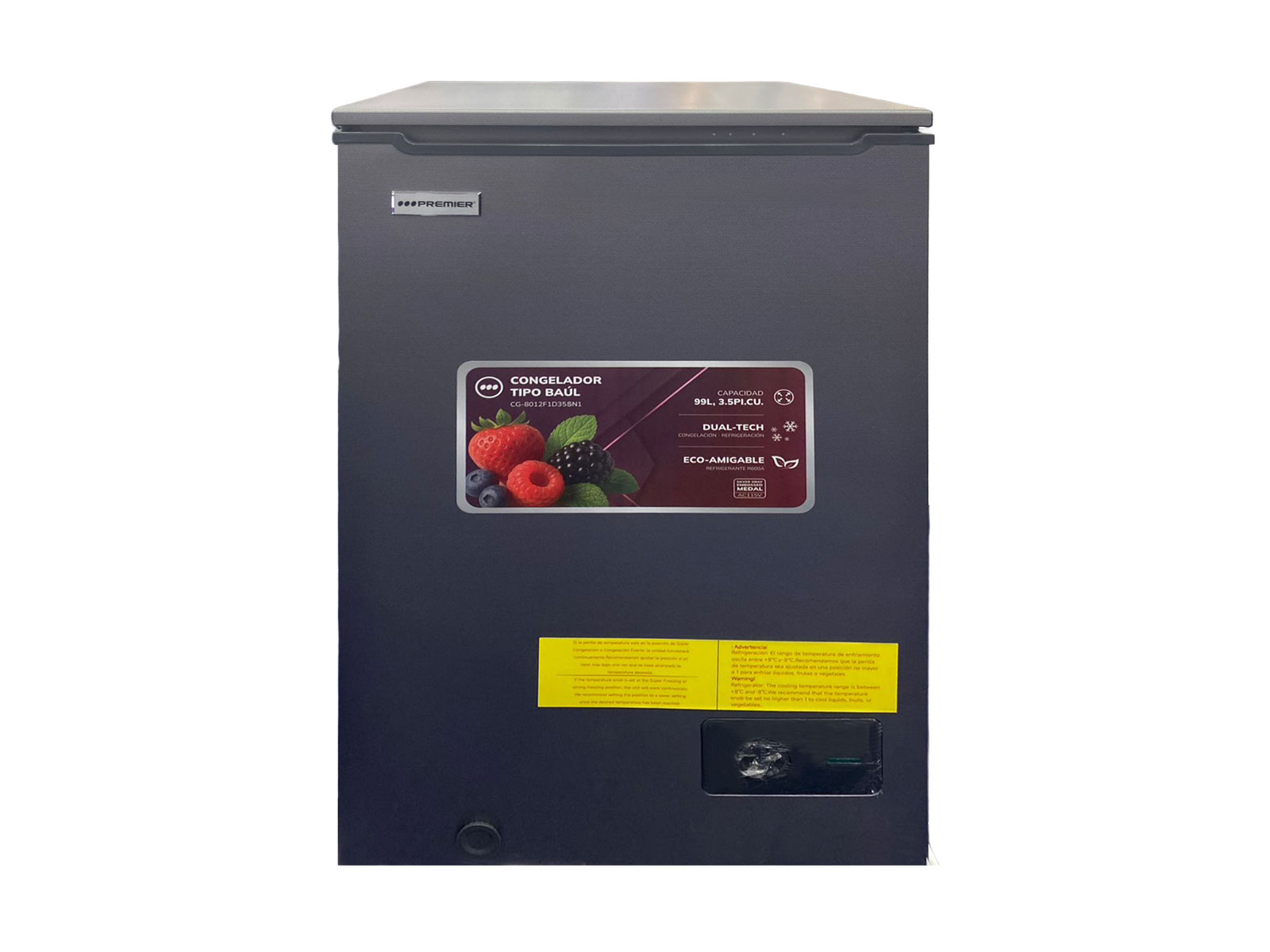 Imagen de producto Congelador tipo baul 100l/3.5pc, gris plateado-medal 0