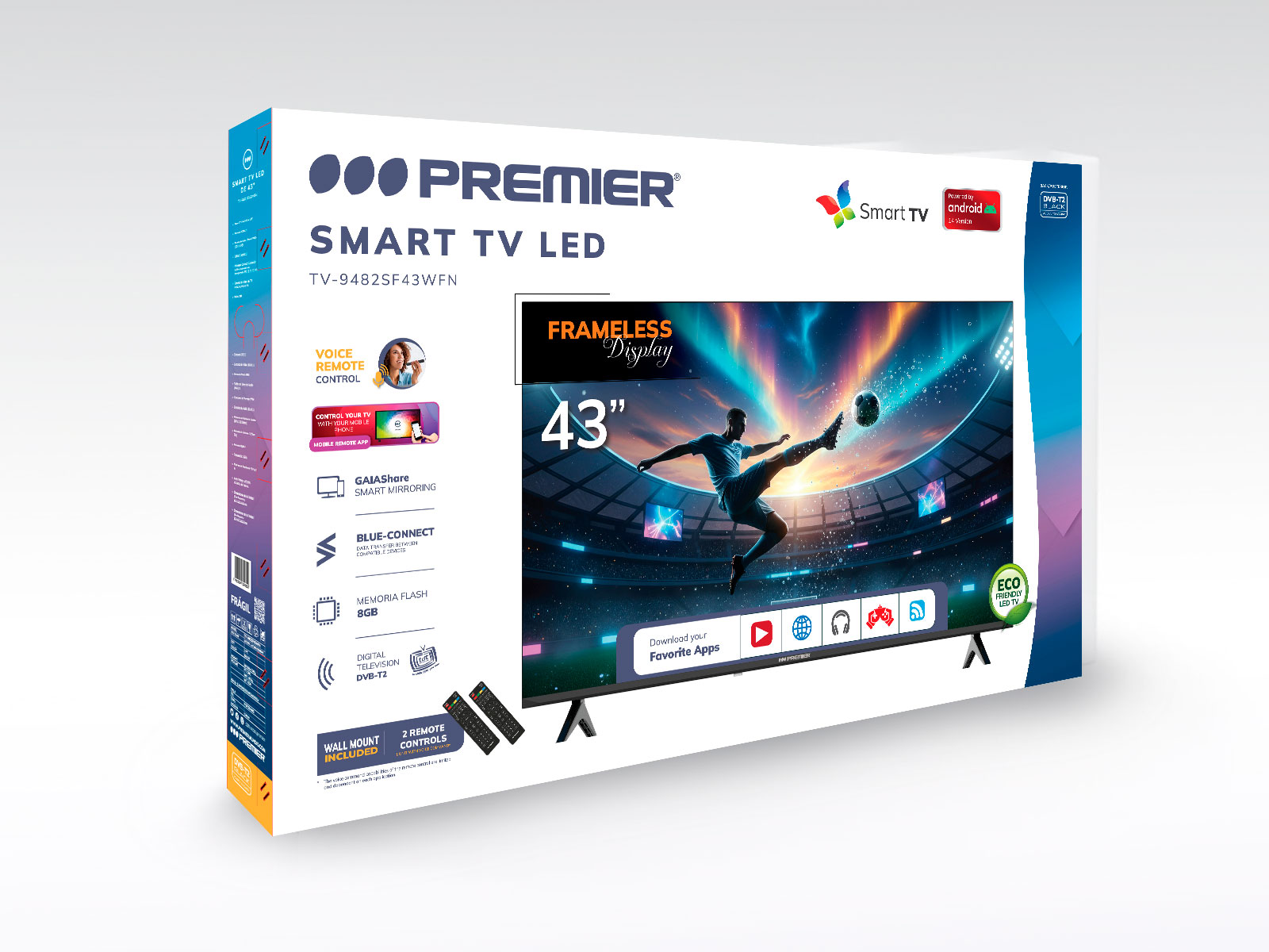 Imagen de producto Tv 43” fhd smart c/dvb-t2, android, sm, c/cr voz 2