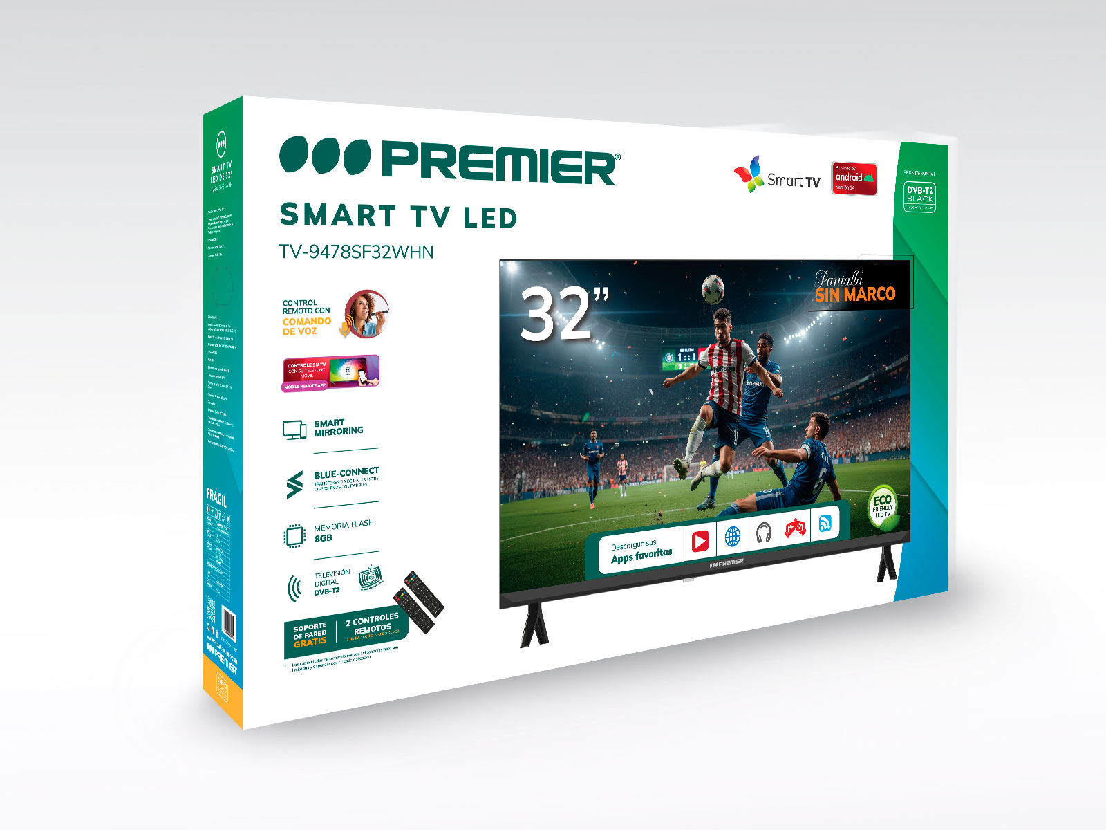 Imagen de producto Tv 32” hd smart c/dvb-t2, android, sm, c/cr voz 2