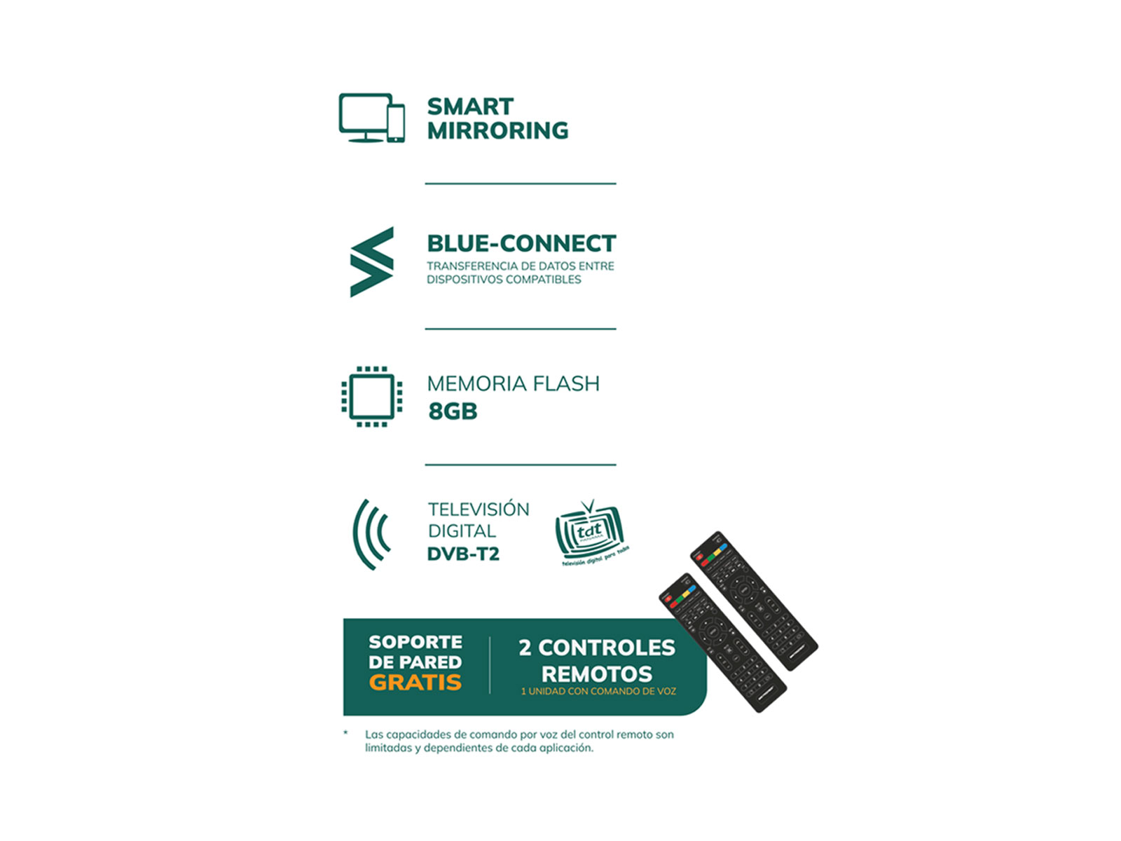 Imagen de producto Tv 32” hd smart c/dvb-t2, android, sm, c/cr voz 4