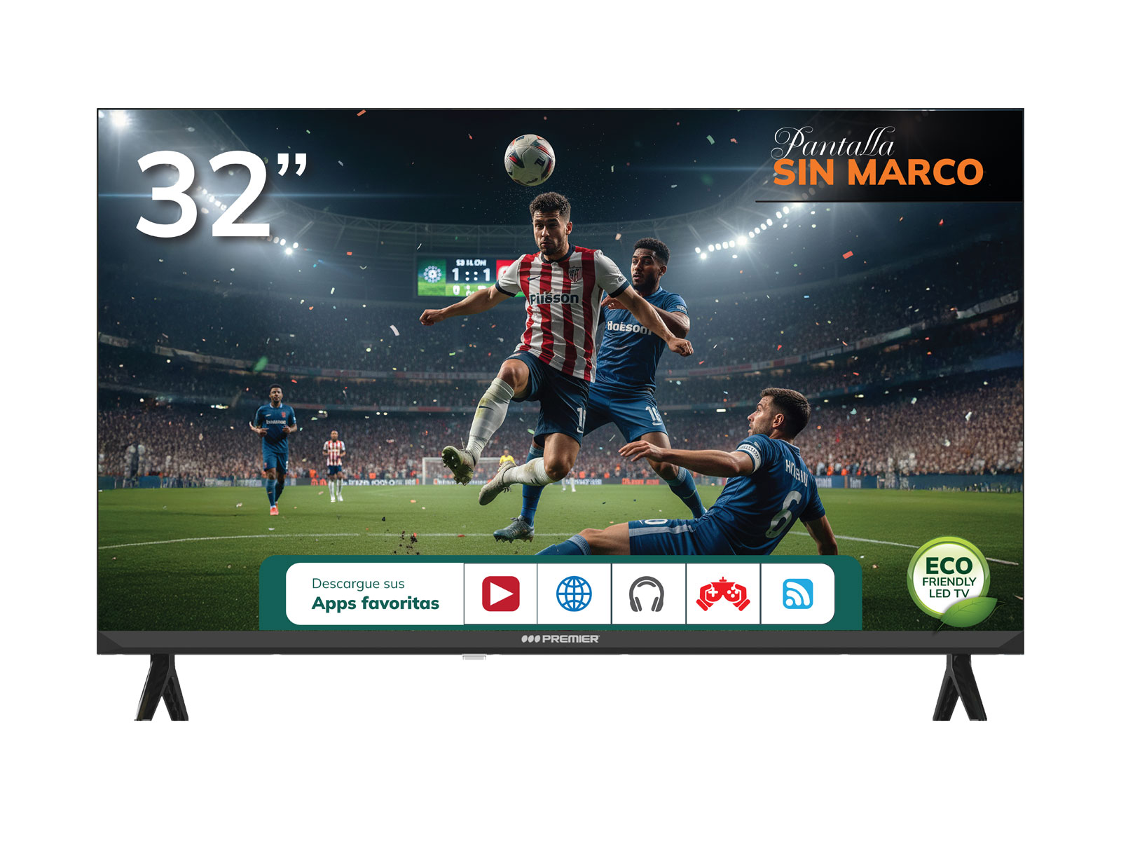 Imagen de producto Tv 32” hd smart c/dvb-t2, android, sm, c/cr voz 0