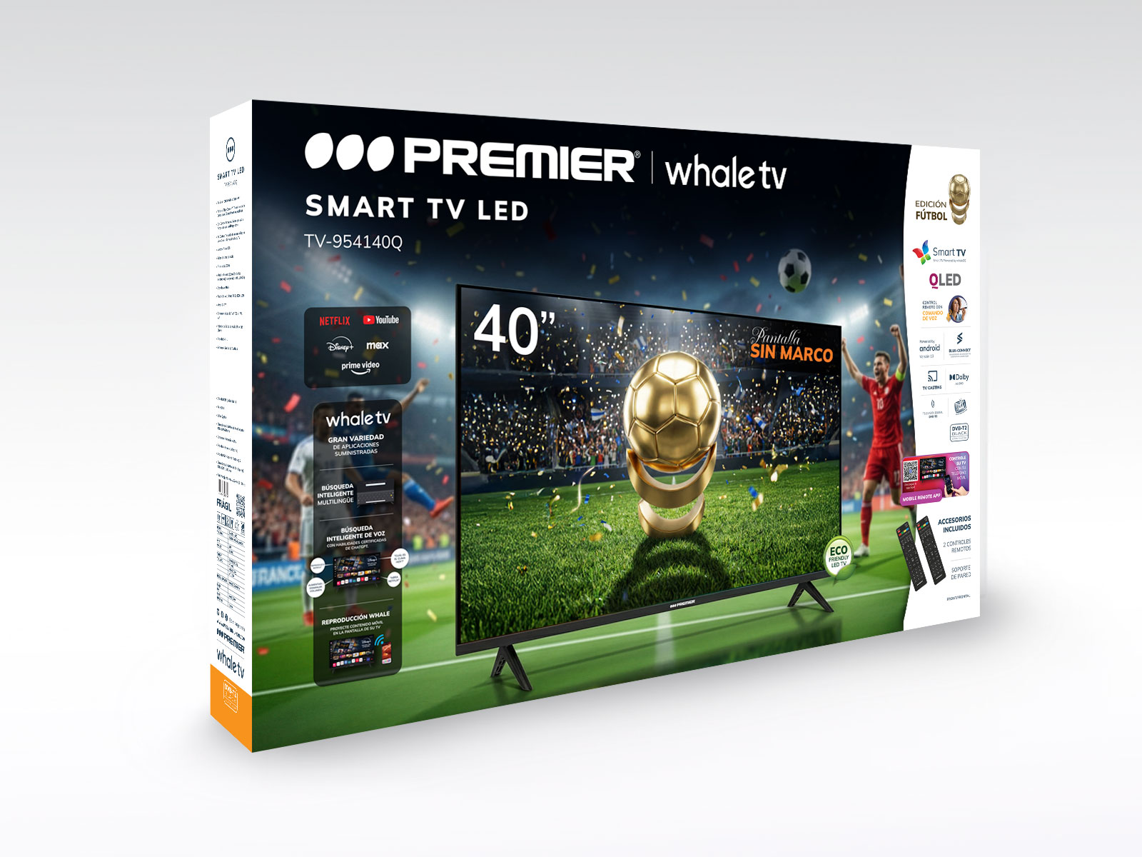 Imagen de producto Tv 40” qled smart c/dvb-t2, android (whale os), sm, c/cr voz 3