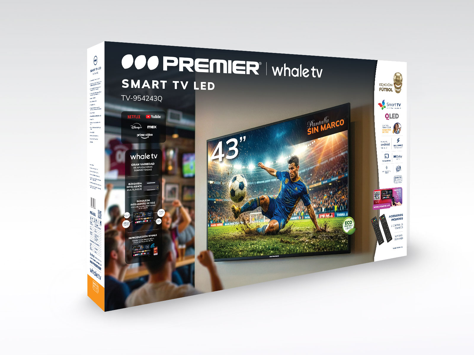 Imagen de producto Tv 43” qled smart c/dvb-t2, android (whale os), sm, c/cr voz 3