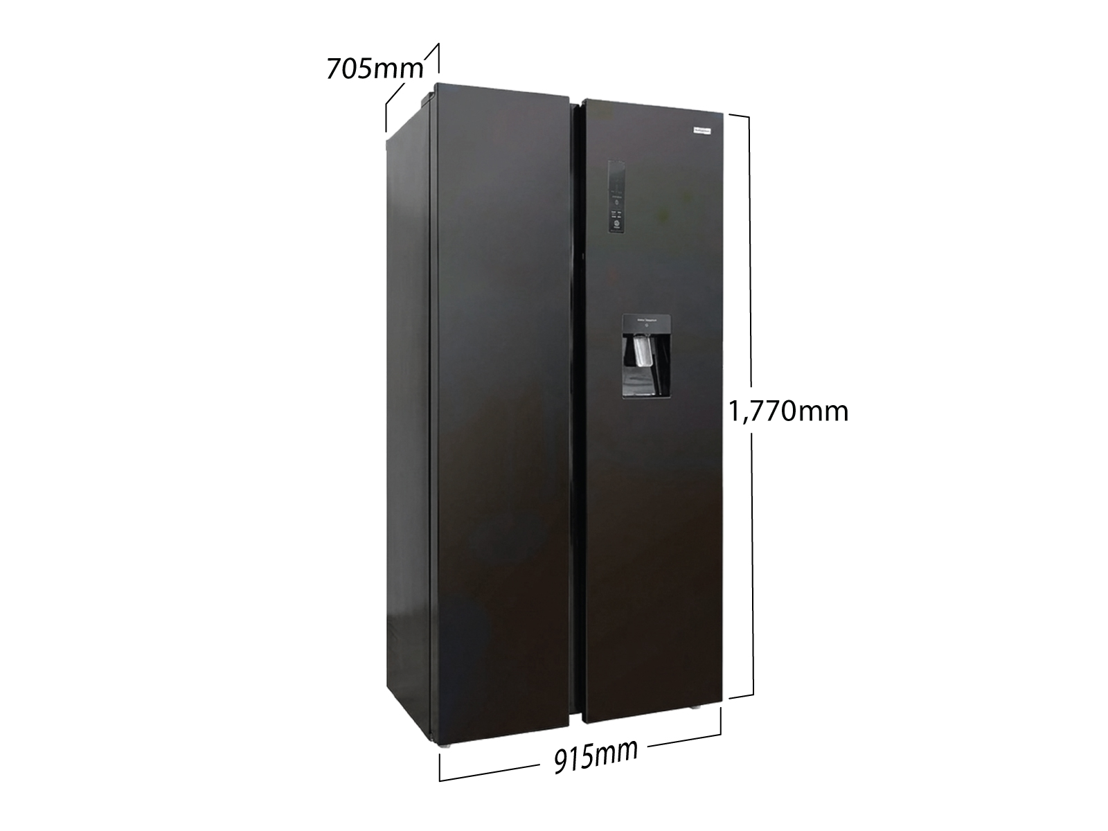 Imagen de producto Nevera 559l/19.7pc (nf) side by side, c/da, acero inoxdable negro 3
