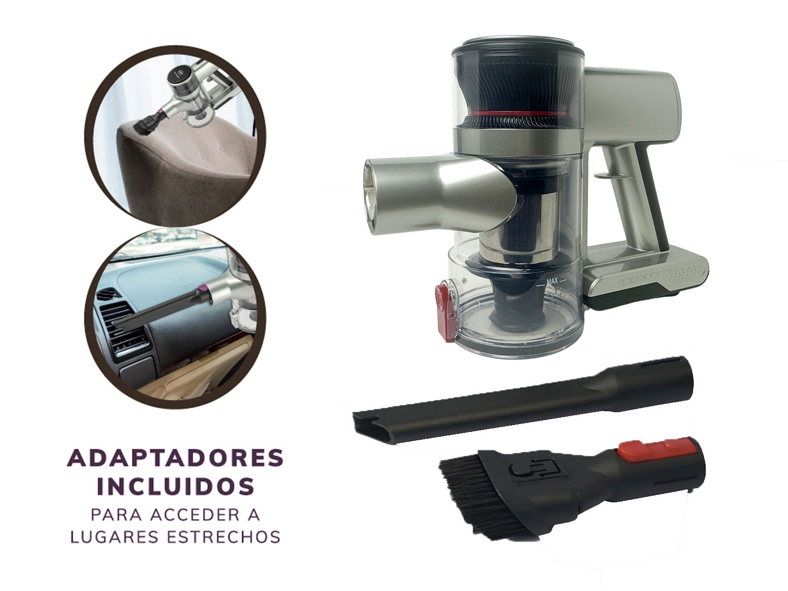 Imagen de producto Aspiradora inalámbrico, plateada 2
