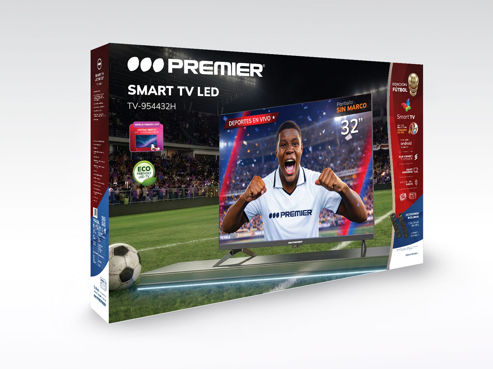 Imagen de producto Tv hd smart c/dvb-t2, android, sm, c/cr de voz (nido) 2