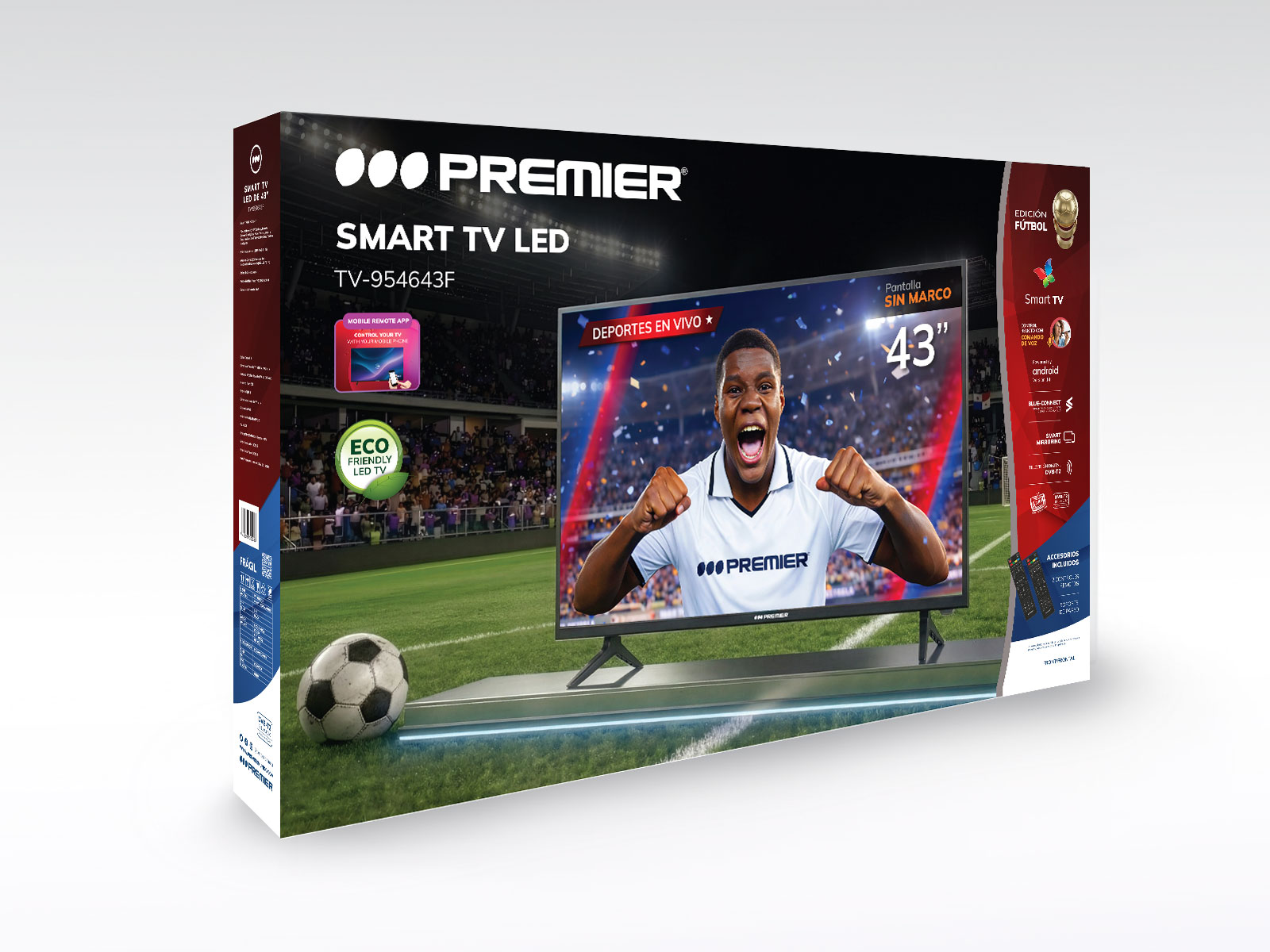 Imagen de producto Tv 43” fhd smart c/dvb-t2, android, sm, c/cr de voz (nieve) 3