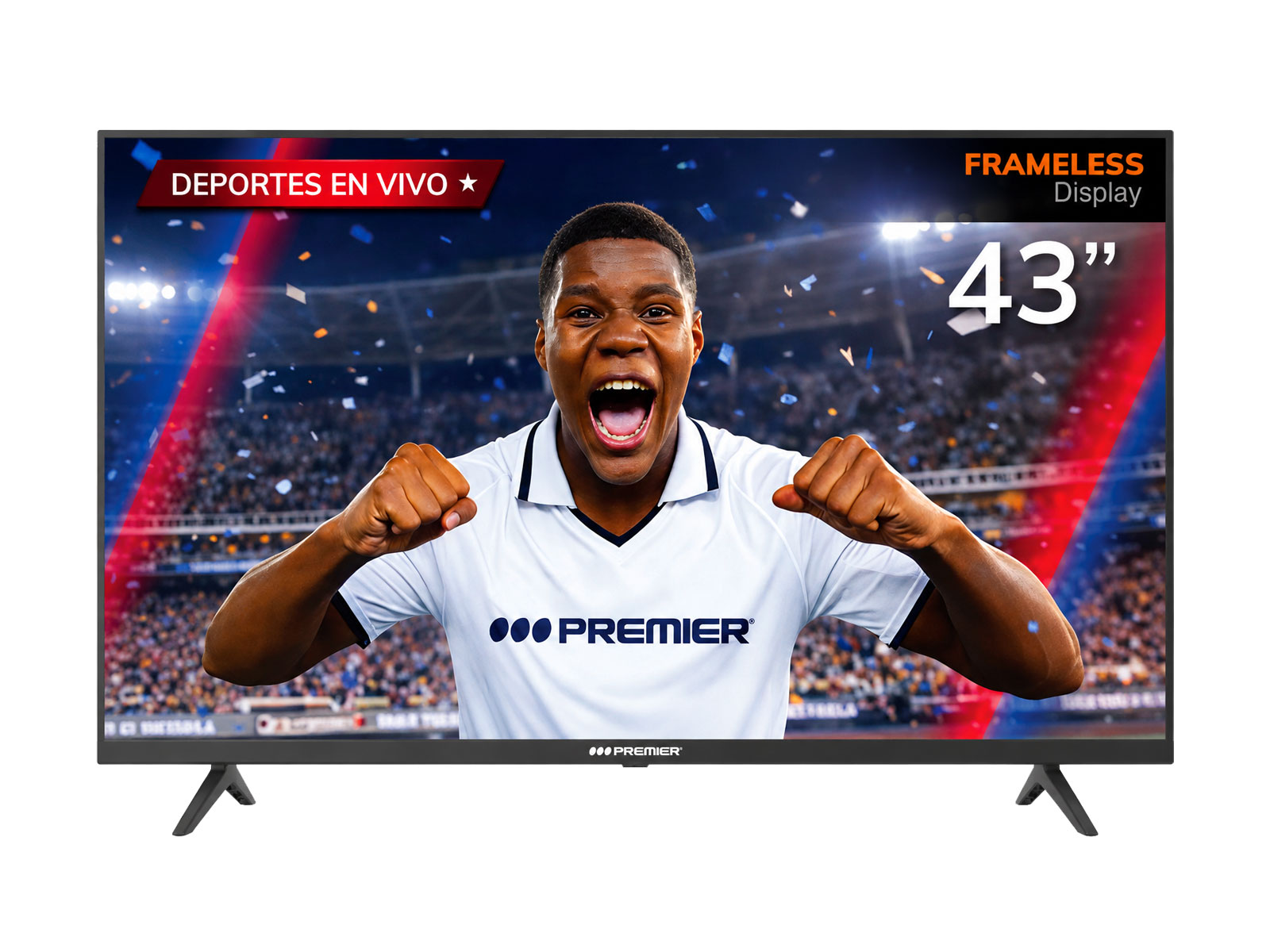 Imagen de producto Tv 43” fhd smart c/dvb-t2, android, sm, c/cr de voz (nieve) 1