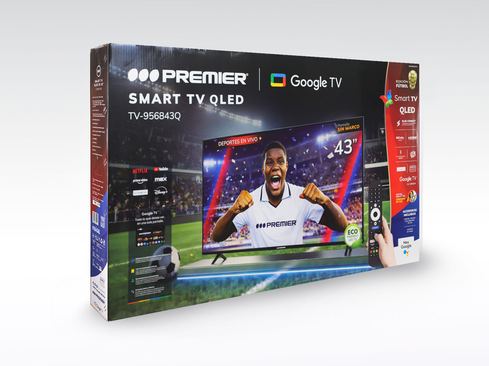Imagen de producto Tv 43” qled smart c/dvb-t2, google, sm, c/cr de voz 2