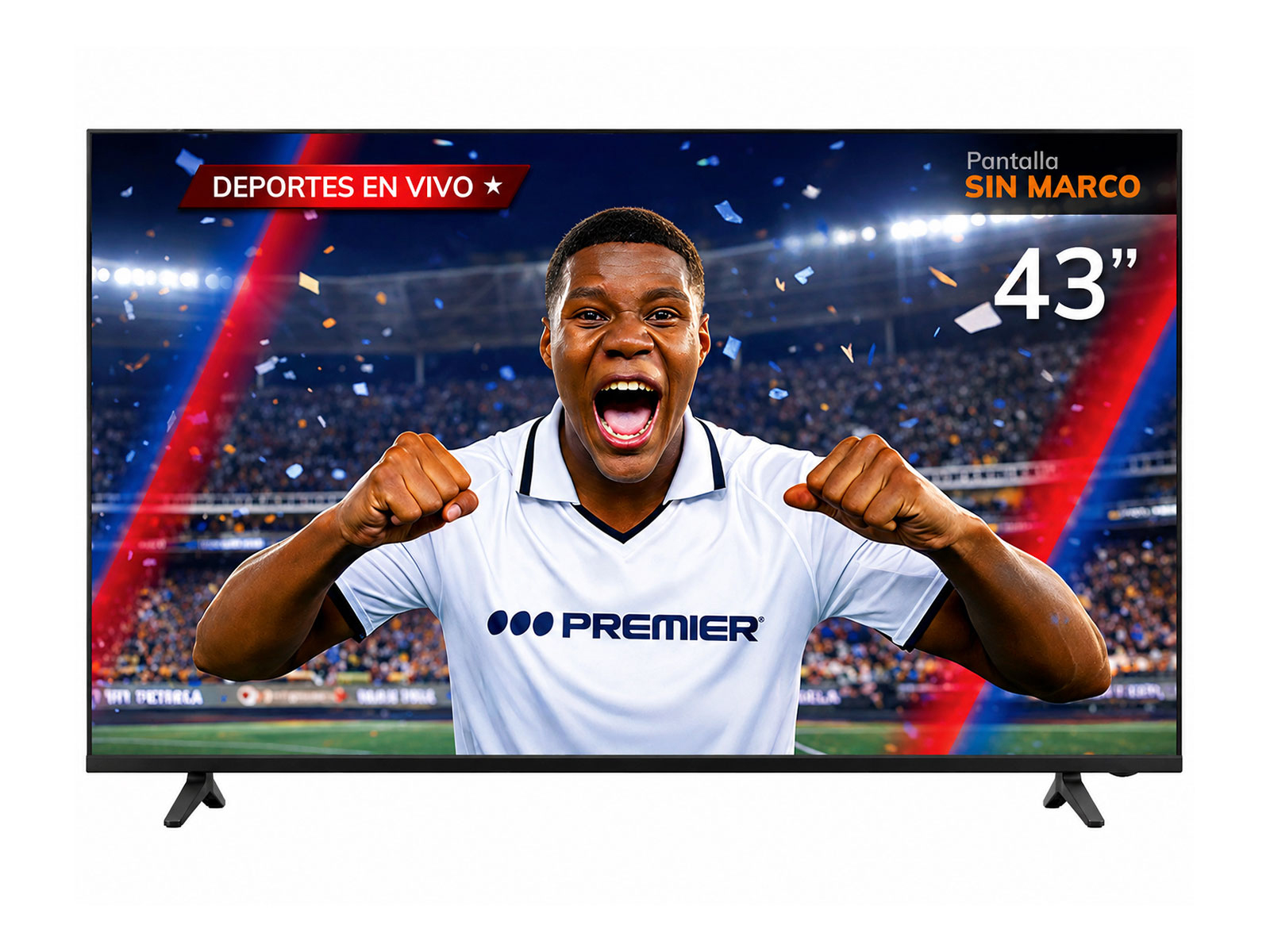 Imagen de producto Tv 43” qled smart c/dvb-t2, google, sm, c/cr de voz 0