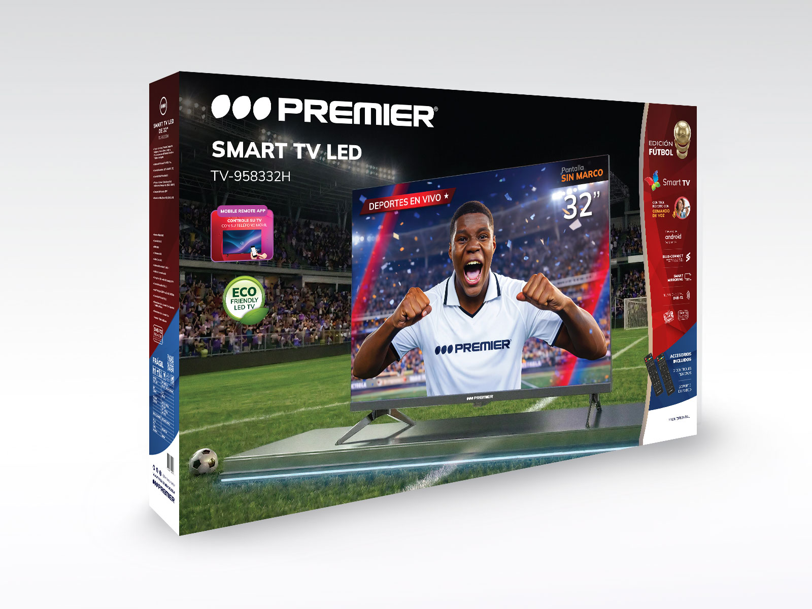 Imagen de producto Tv 32” hd smart c/dvb-t2, android, sm, c/cr de voz 2