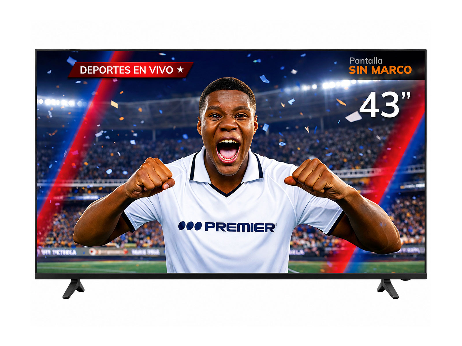 Imagen de producto Tv 43” fhd smart c/dvb-t2, android, sm, c/cr de voz 0