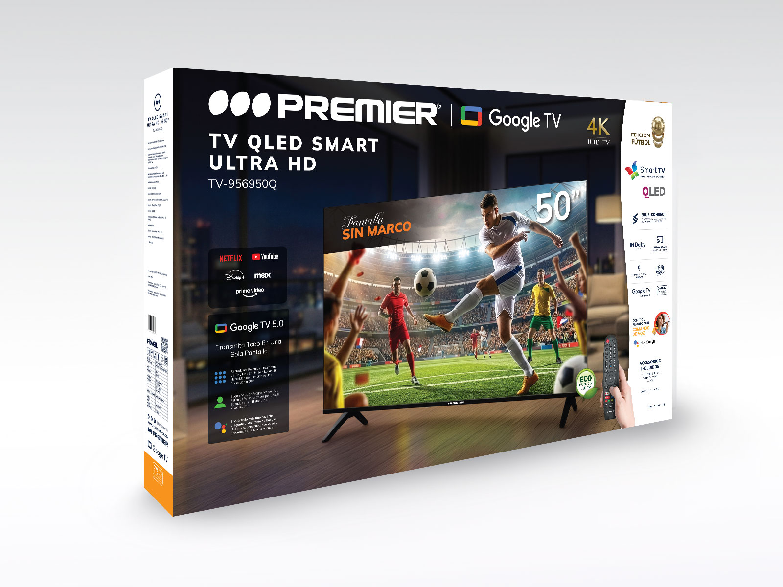 Imagen de producto Tv 50” qled smart c/dvb-t2, google, sm, c/r de voz 3