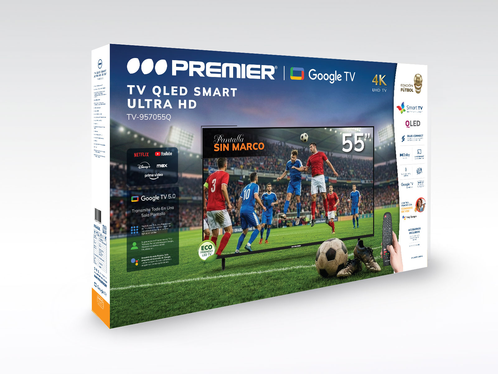 Imagen de producto Tv 55” qled smart c/dvb-t2, google, sm, c/cr de voz 3