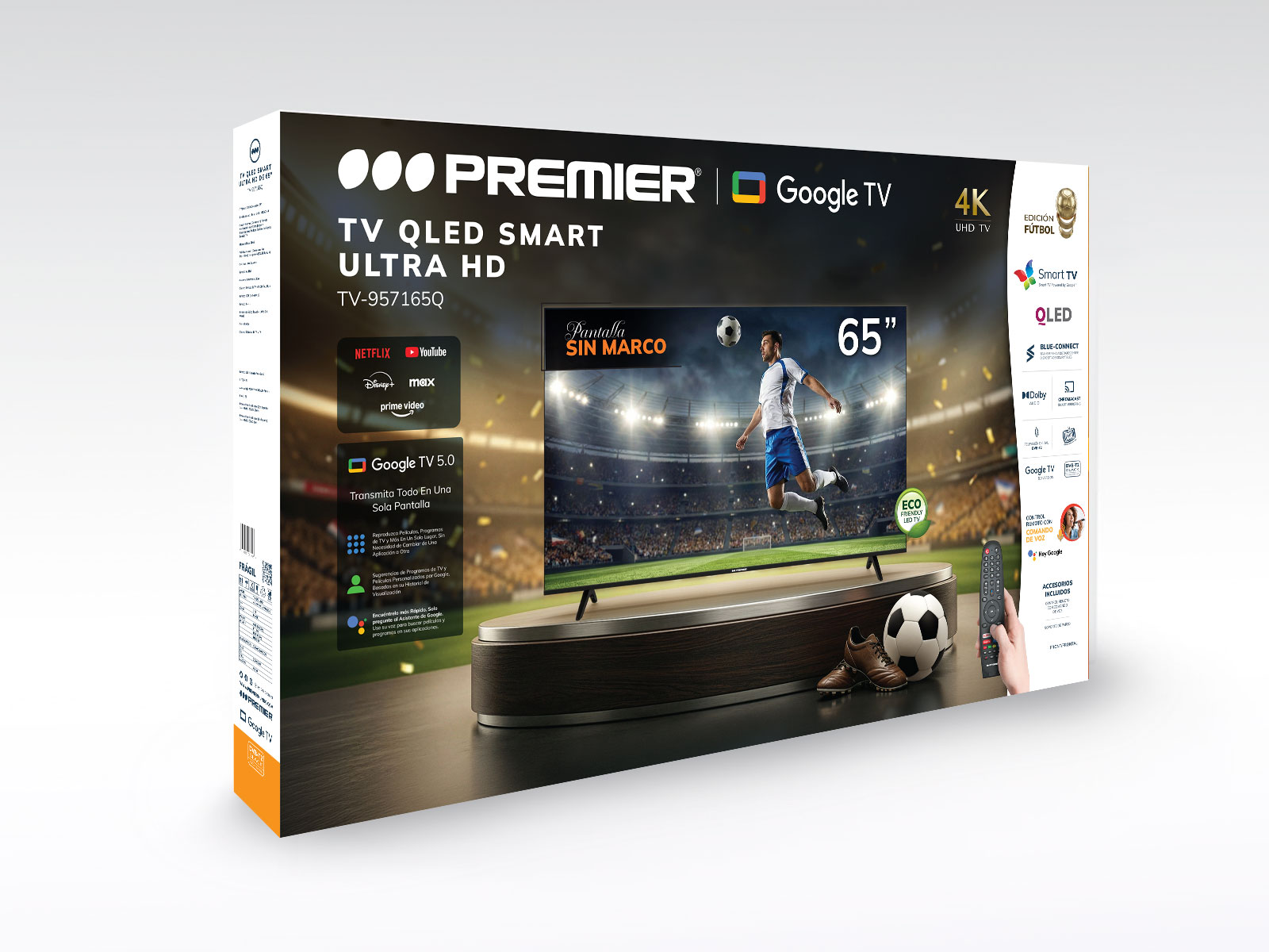 Imagen de producto Tv 65” qled smart c/dvb-t2, google, sm, c/cr de voz 3