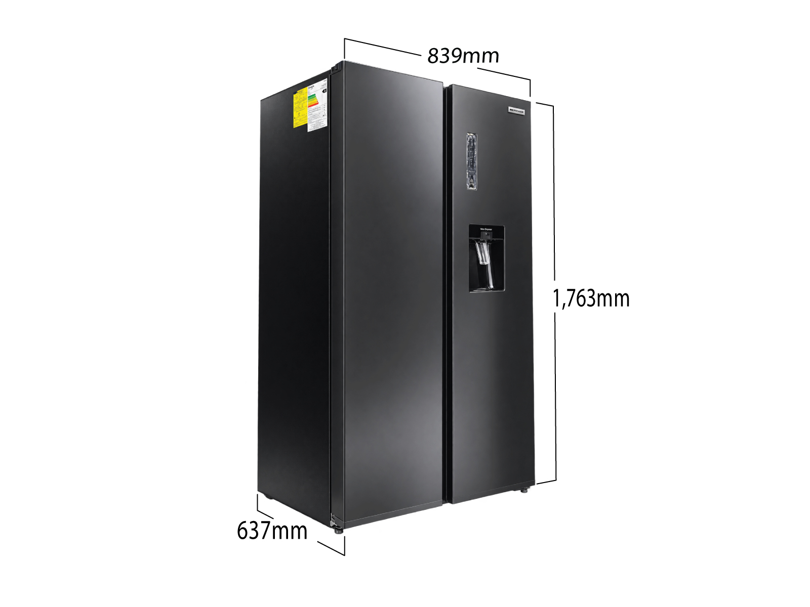 Imagen de producto Nevera 430l/15.18pc (nf) inv, sbs, c/da acero inoxidable negro 4
