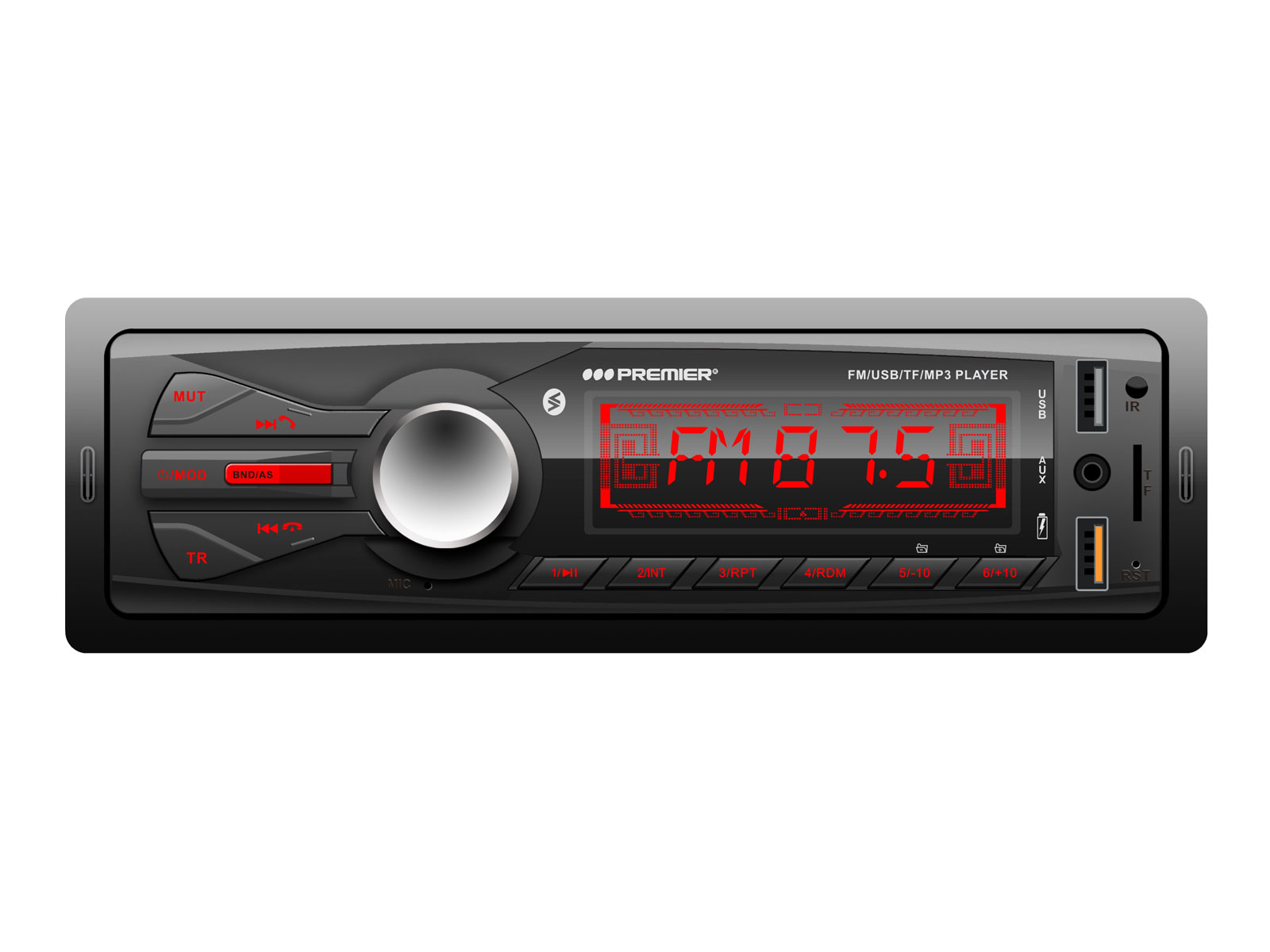 Imagen de producto Car audio multimedia fm/bt/usb/tf/aux (dc12v-negro) 1