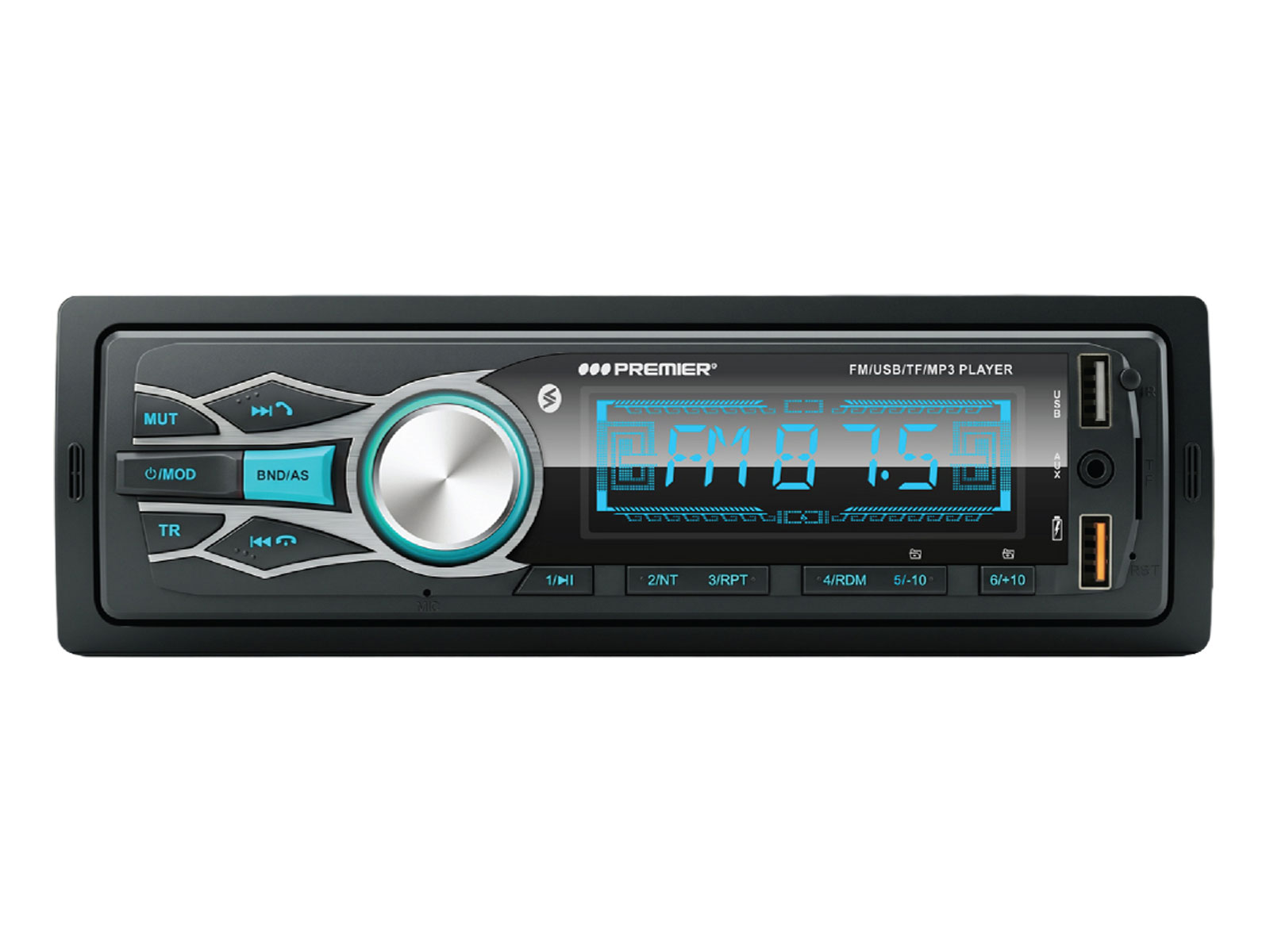Imagen de producto Car audio multimedia fm/bt/usb/tf/aux (dc12v-negro) 0