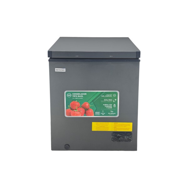 Imagen del producto Congelador tipo baul 142l/5.01pc, gris plateado-relieve