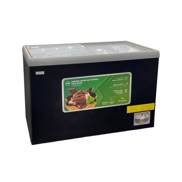 Imagen del producto Congelador comercial 415l/14.7pc, dual función, tipo vitrina