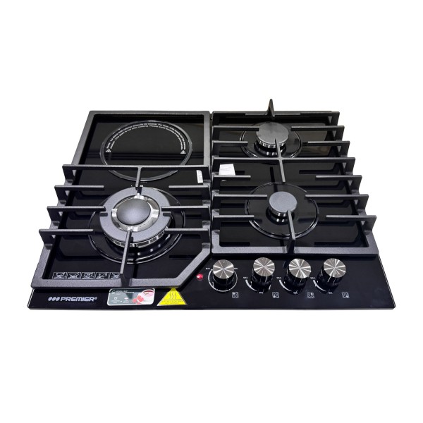 Imagen del producto Estufa a gas empotrable con 3 puestos + 1 placa eléctrica