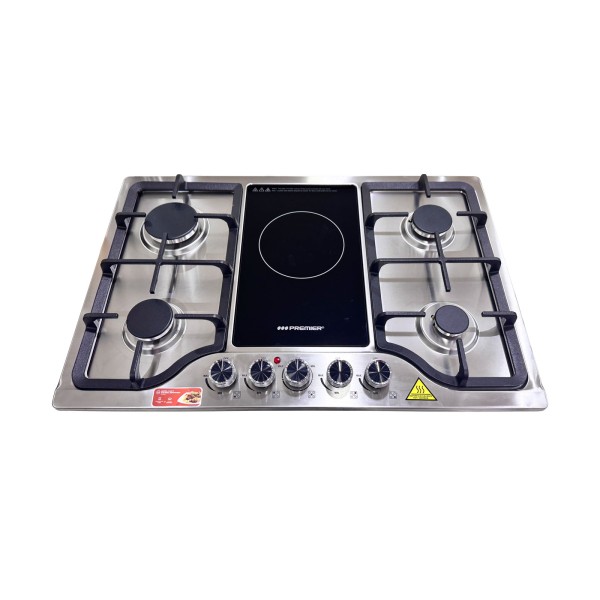 Imagen del producto Estufa a gas empotrable con 4 puestos + 1 placa eléctrica