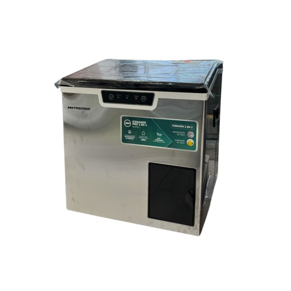 Imagen del producto Fabricador de hielo 20kgs, c/raspadora de hielo, acero inoxidable