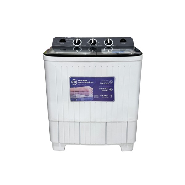 Imagen del producto Lavadora semi automatica 10kg doble tina con tapa de vidrio
