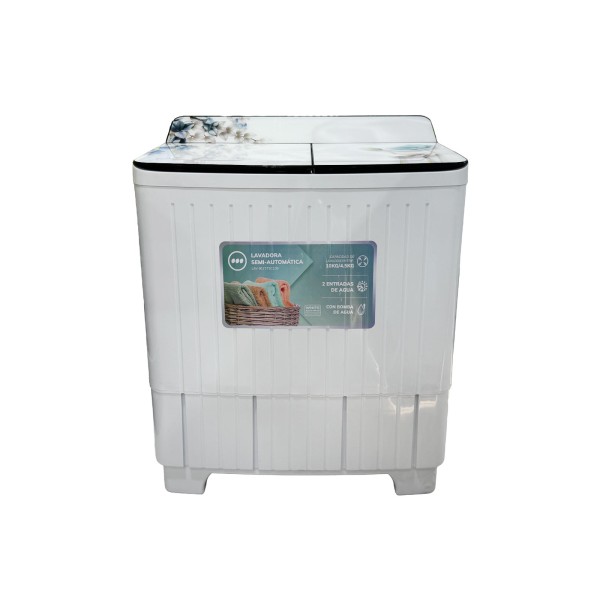 Imagen del producto Lavadora semi automatica 10kg doble tina con tapa de vidrio