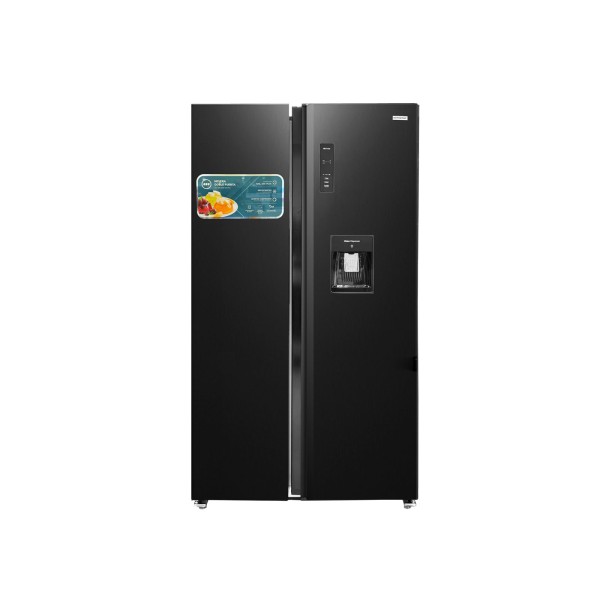 Imagen del producto Nevera 525l/18.5pc (nf) side by side, c/da, acero inoxidable negro